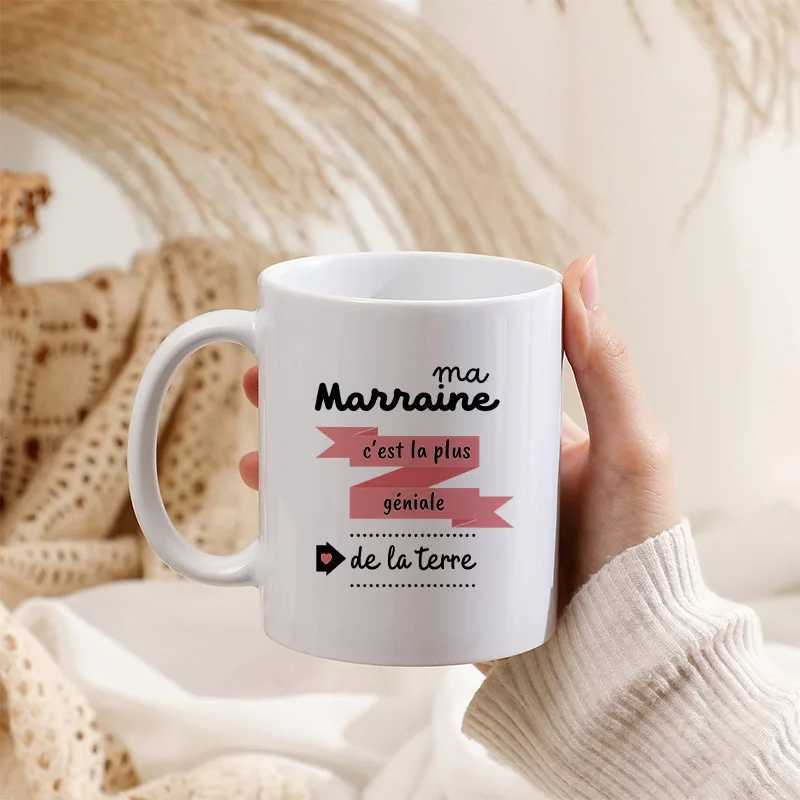 1 pc Will you be my Super Godmother pattern Water Mug Drinking Cup Novelty Christmas Halloween New Year Gift gift for Godmother Y251125