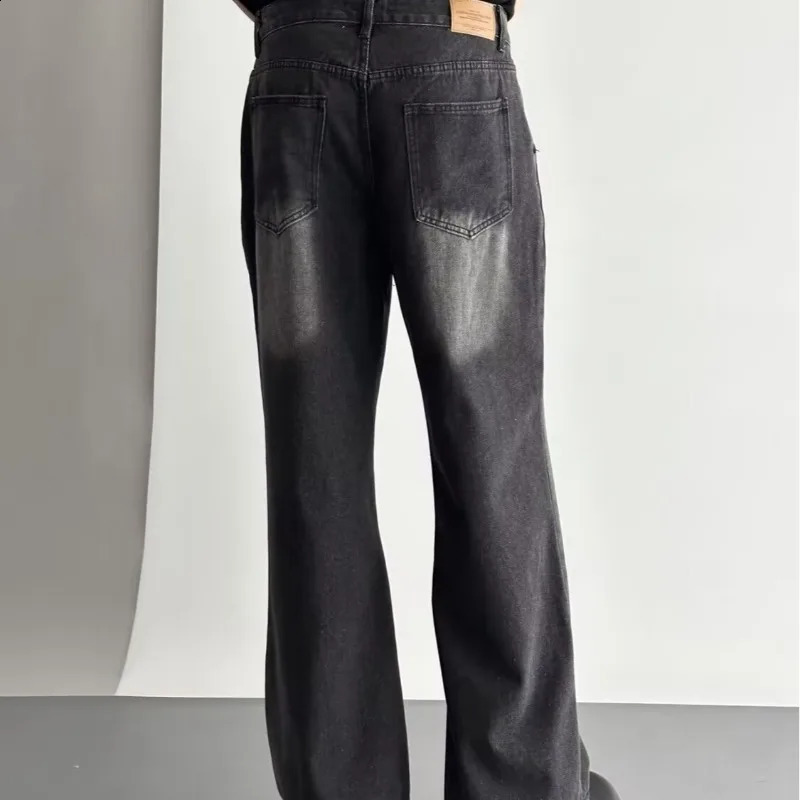 Womens high waisted straight leg jeans loose denim wide pants khaki retro blue light gray white Trouser 250417