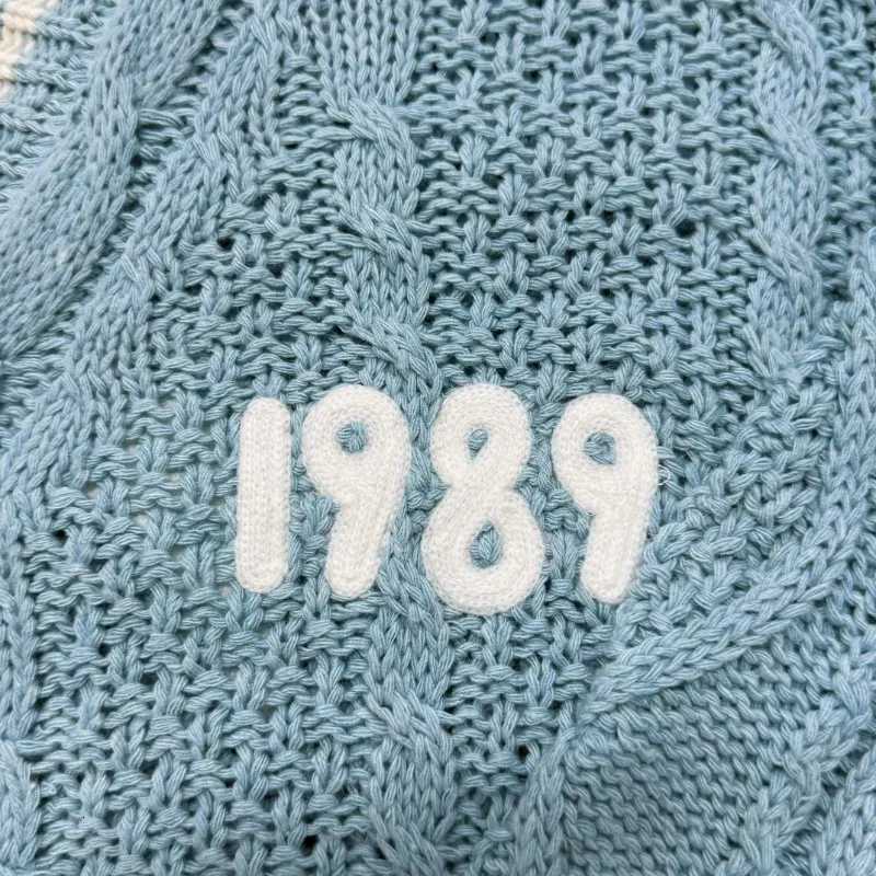 Autumn 1989 Blue Cotton Knitted Cardigan Women 2023 Casual Sweater Mujer Winter Slight Strech Loose Fit Cardigan Women Tops Y2kT251125