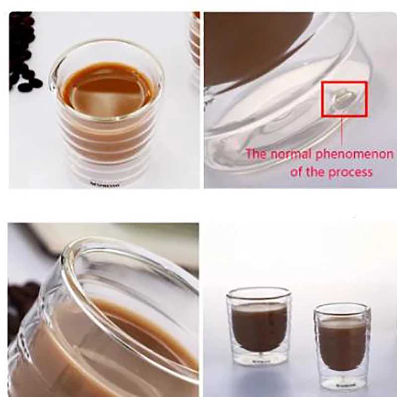 Nespresso Coffee Mug Heat Resistant Double Wall Tea Glass Cup Beer Coffee Handmade Creative Cold Beverage Transparent Drinkware Y251125