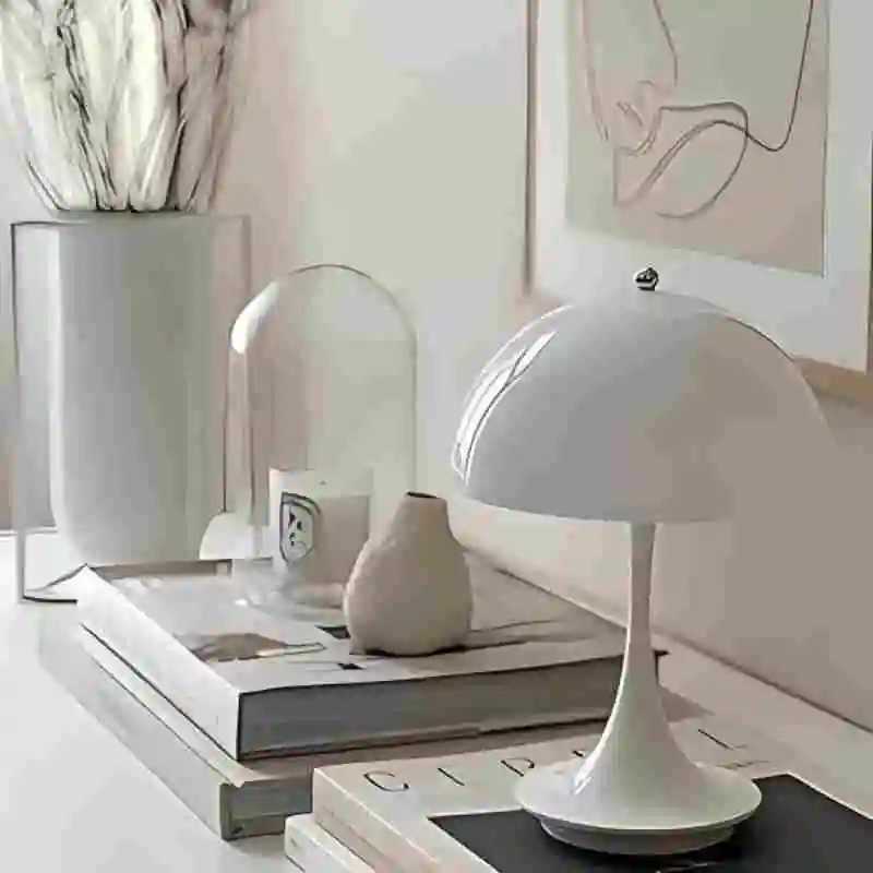 Small flower bud table lamp portable USB LED mushroom bedroom bedside lamp room decoration night light C251125