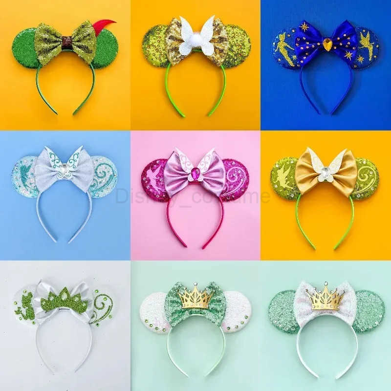 Disney Beauty and Beast Headband Girl Enchanting Rose Ears Hair Female Crown Bow Hair Accessories Children Bell Headband X250425