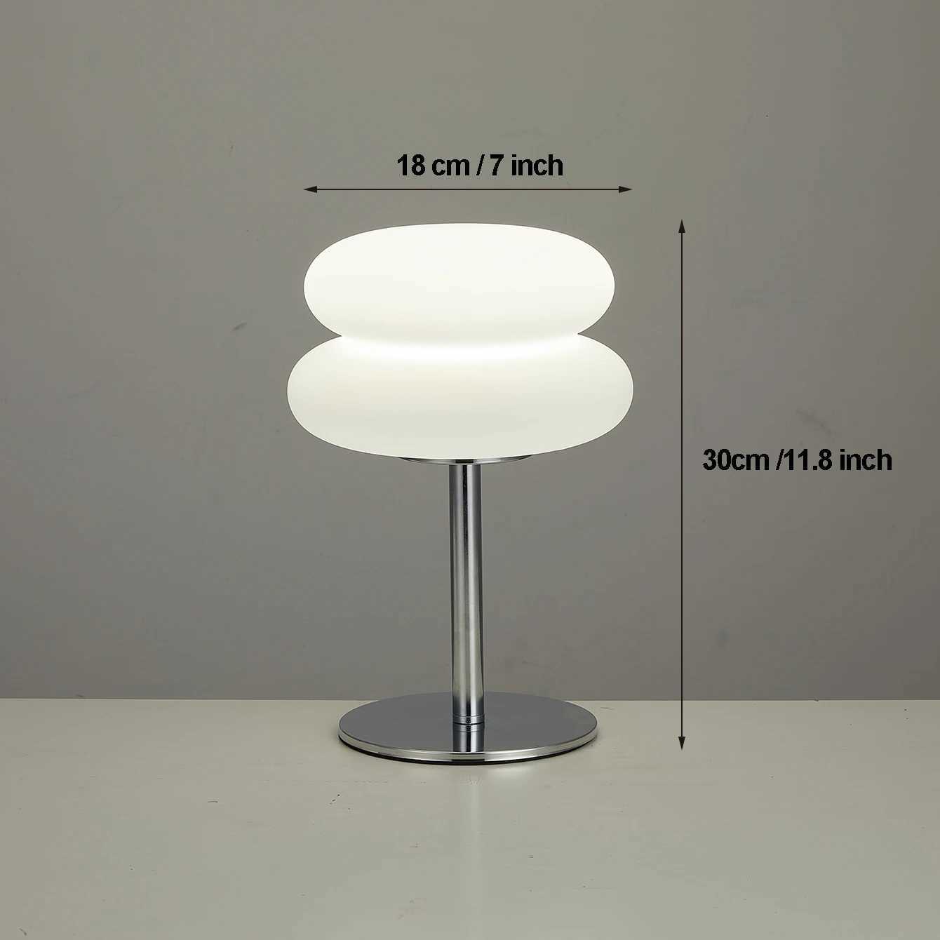 Lamp bedside table plastic lampshade LED lamps mushroom table lamp USB Plug 9-level brightness dimming ambient lightNot glassM251125