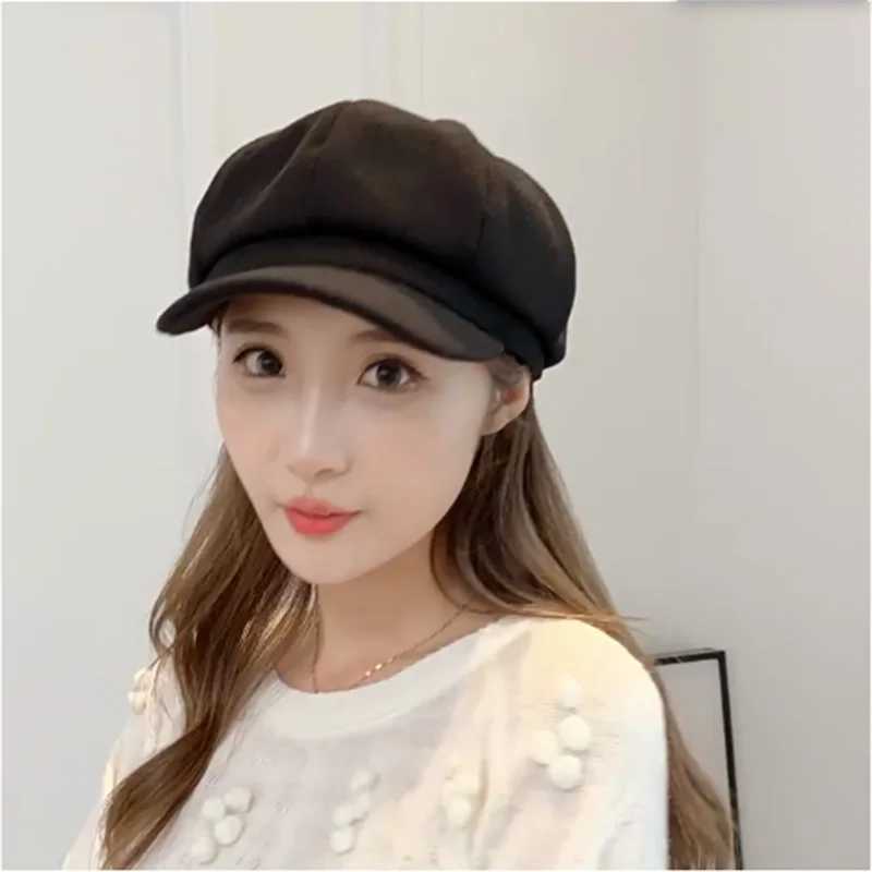 Woolen Solid Color Beret Autumn and Winter Windproof Hats Fashion Outdoor Cotton Hat Mens and Womens Universal Caps MZr09 J251125