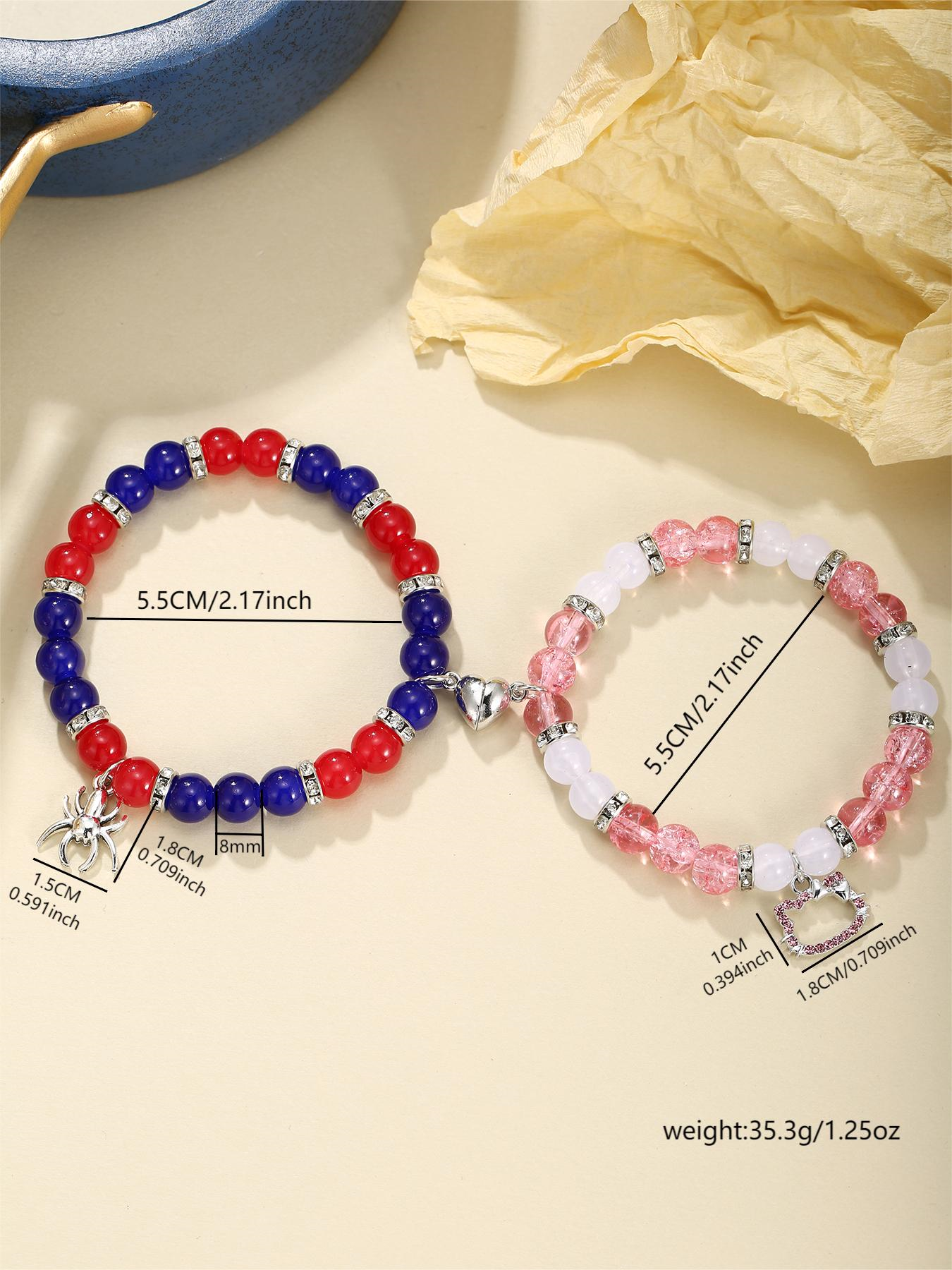 Spider Friendship Bracelets Matching Bracelets for Couples Best Friends Bff Spider Bracelet Jewelry Gifts for Women Teen Girls