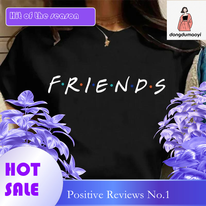 Dongdumaoyi Fashion Comfortable Friends TV Show Funny Cartoon Printed Tee Women S Pattern Best Harajuku Korean Vintage Tops