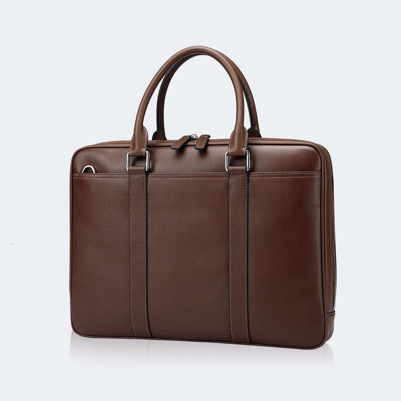 Luxury Designer Niche Leather Business Hobo Tote Casual Large Capacity Briefcase Cowhide Simple Shoulder Bags Men's Cross Body