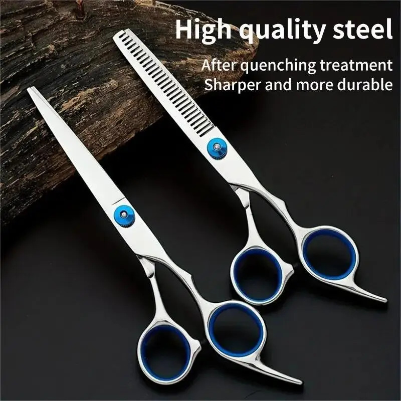 Stainless Steel Professional Hairdressing Scissors Cutting Thinning Scissors Barber Shear Home Salon Hairdressing Scissors 250424