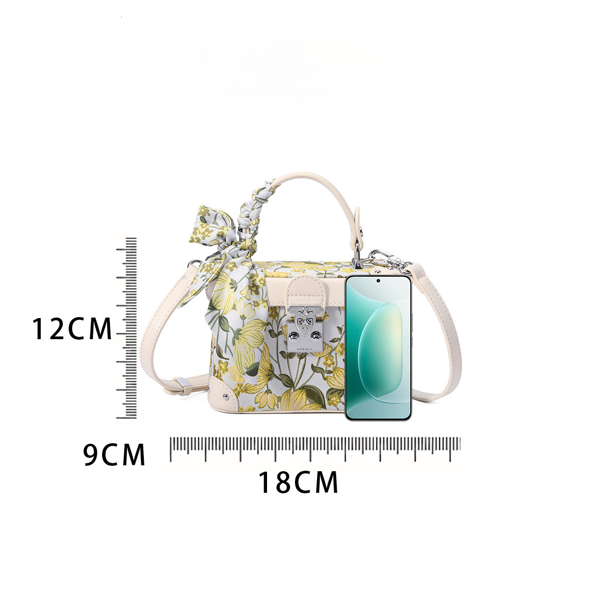 2025 New Floral Embroidery Box Bag for Women Chinese Style Luxury Designer Bag One-shoulder Crossbody Handbag