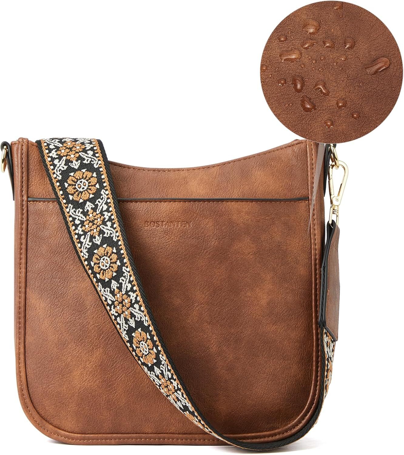 Crossbody Bags For Women Trendy Vegan Leather Hobo Purses Handbags With Wide Shoulder Strap