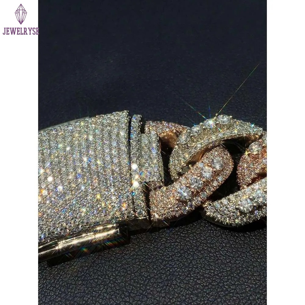 Jewelry Lab Dias for Men - Rose Gold Cuban Chains, 9k 10k Gold, Cool, Wholesale, Pendant