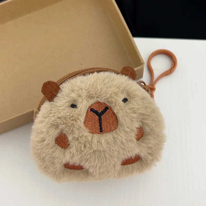 Cute Plush Capybara Coin Purse Cartoon Animal Shape Wallet Key Lipstick Headphone Storage Bag Creative Capybara Kawaii PouchXJ251125