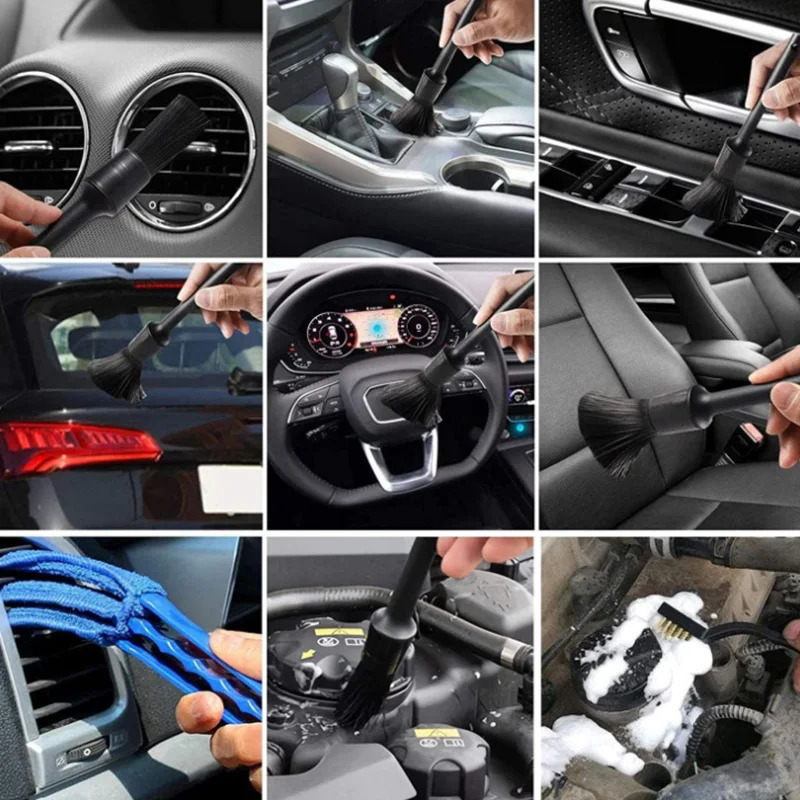 SEAMETAL 1315 pieces car cleaning kit wash brush sponge towel for the edges of air vents dirt tool 250425