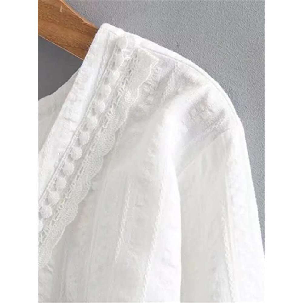 Plus Size Women's Clothing Shirts V-Neck Spring And Summer Solid Cotton Top With Self Jacquard Texture Non-Stretch Cardigan 4Xl