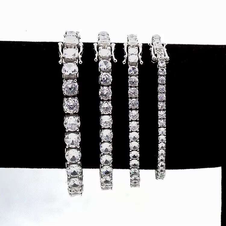 Jewelry Fashion Iced Out 925 Sterling Silver Lab Grown Diamond VVS Moissanite Tennis Bracelet for Men Woman