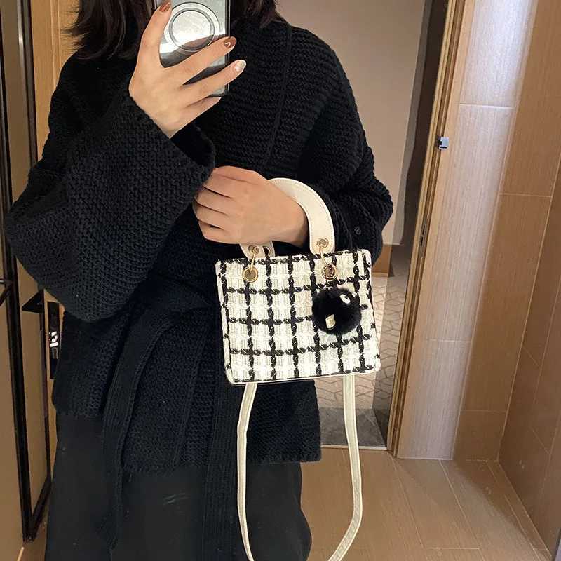Mini square classic plain weave womens bag wool brand luxury handbag designer shoulder bag wallet clutch cross body womens bag W250421