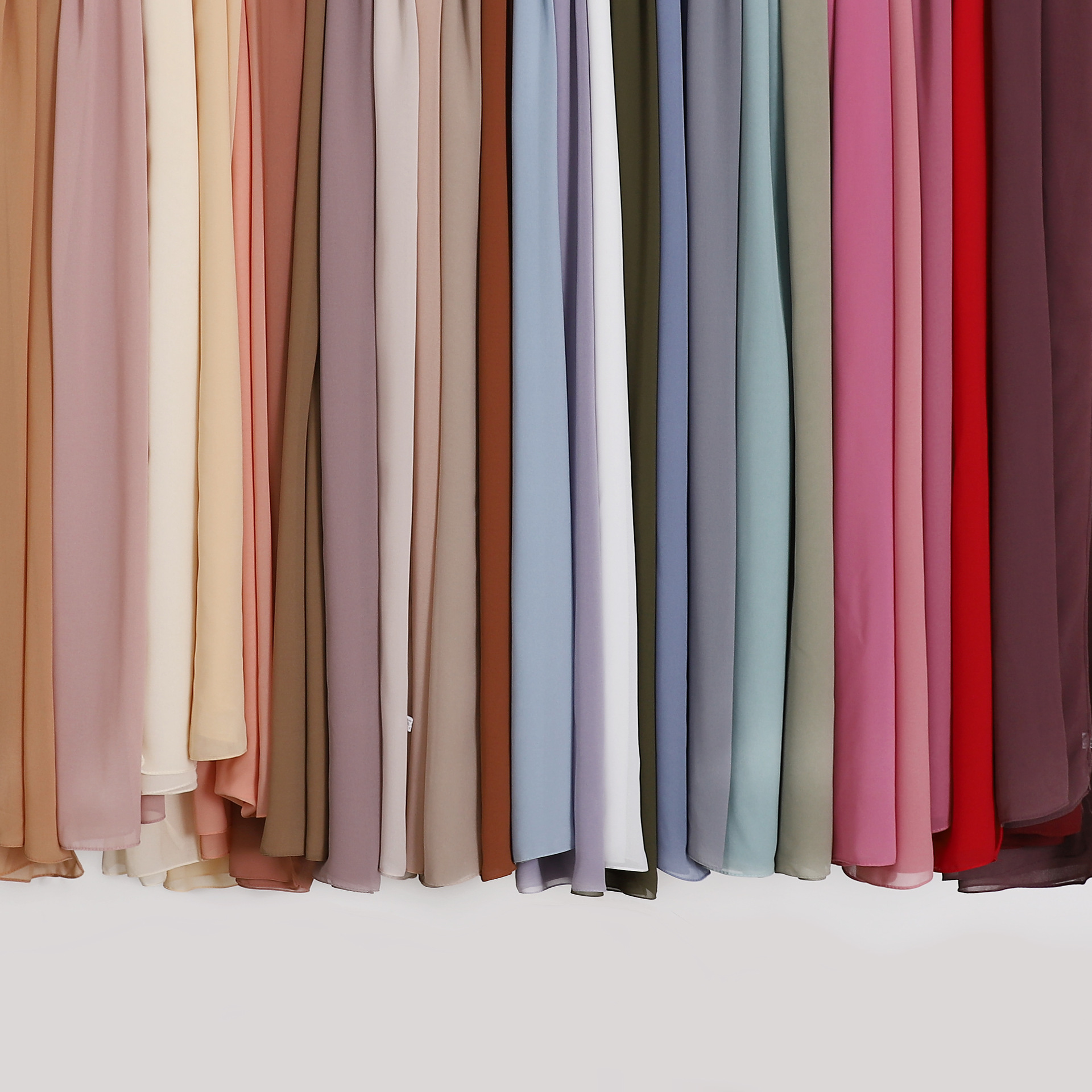 K516 Cross-border live broadcast 75D solid color pearl chiffon long scarf Hui scarf Middle East Africa headscarf Malay Indonesia hijab