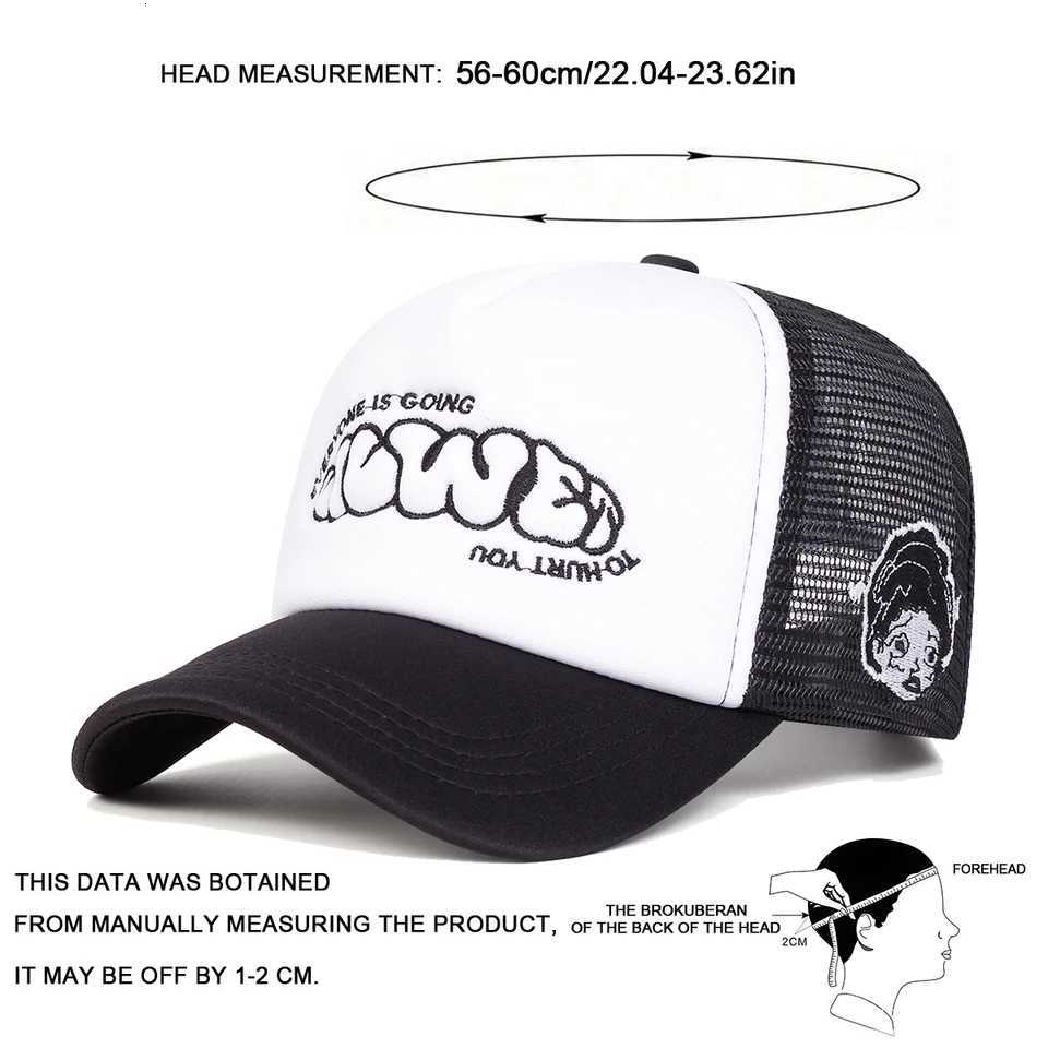 Unisex EVERYONE IS GOING Letter Embroidery Baseball Net Caps Spring Summer Outdoor Sunscreen Hat Adjustable Casual Trucker HatsT251125