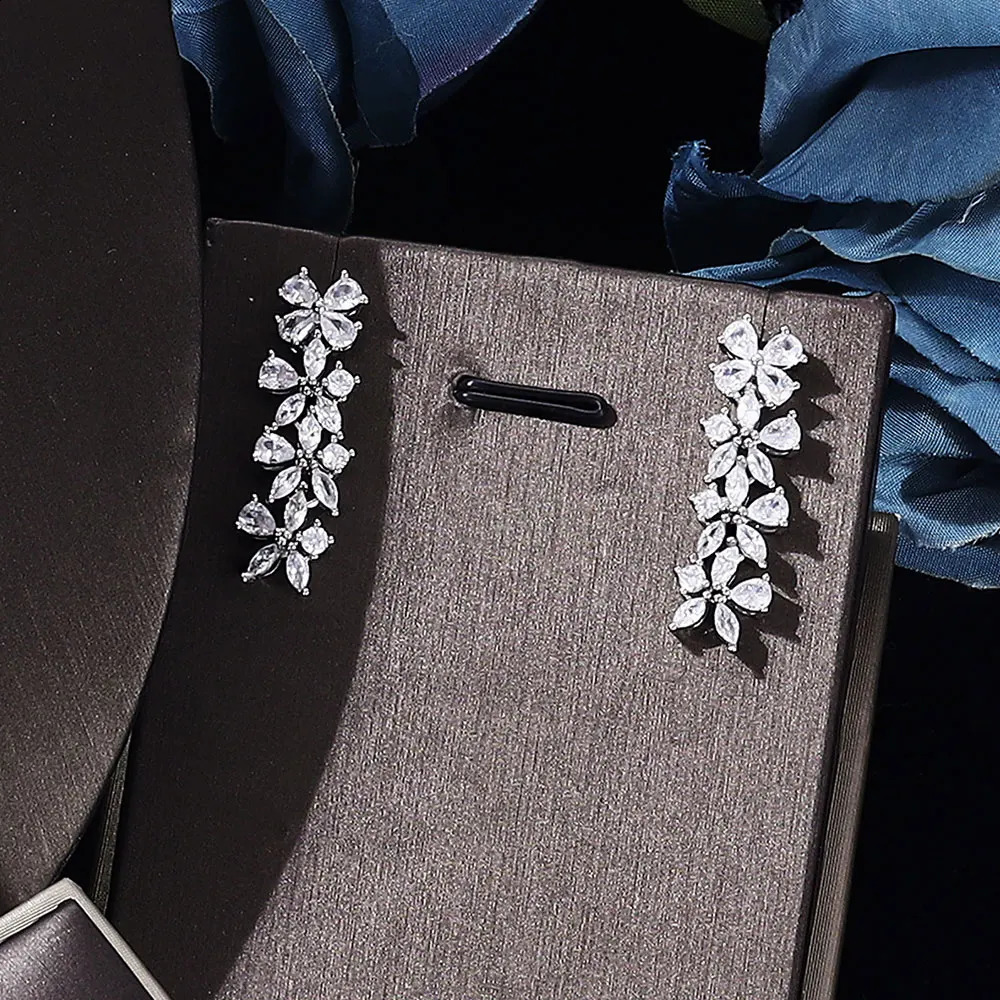 four-piece cubic zirconia bridal jewelry set womens party Dubai crystal wedding in Central Asia 250417