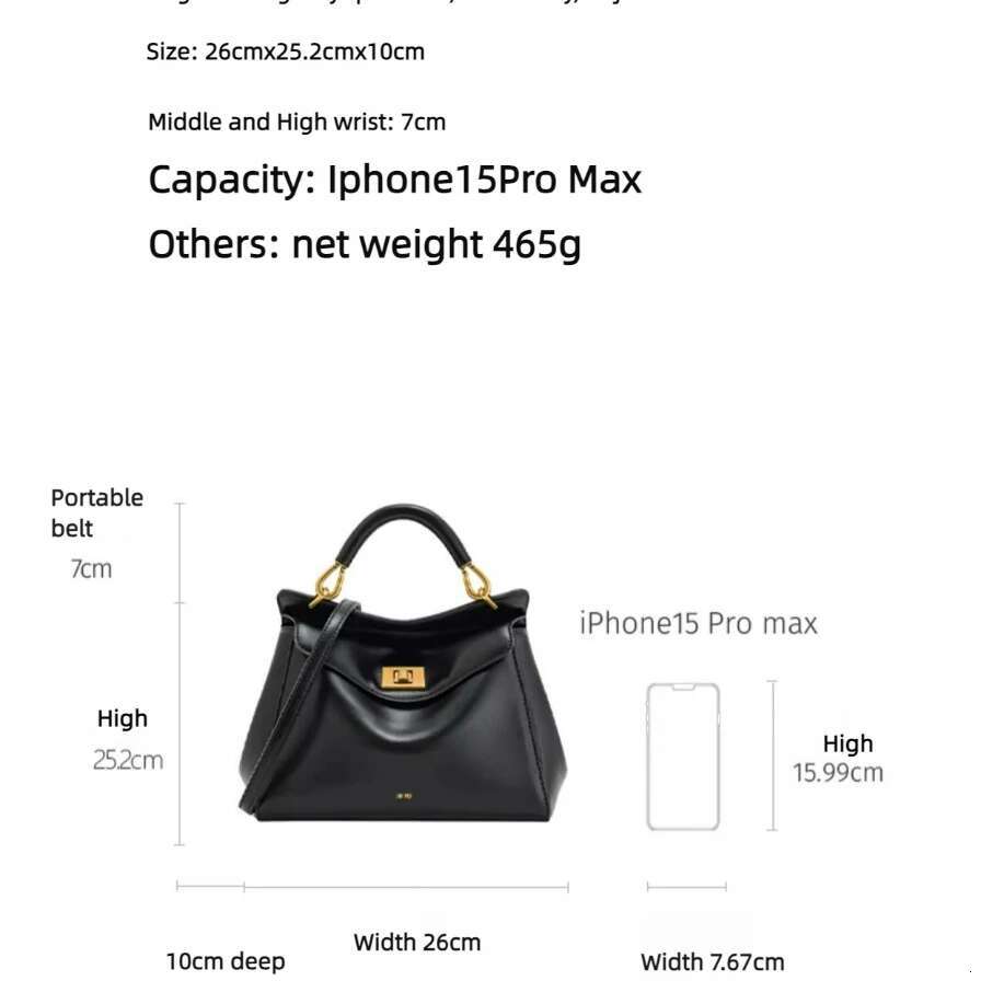 Jw Pe Handbag 2025 New Lucia Lock Shoulder Crossbody With High-End Feel, Light And Versatile Women's Bag