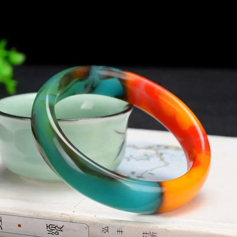Hetian Jade Gobi Jade Seven Jade Bracelet Rich Bracelet Womens Wide Stripe Bracelet Girl Jade Bracelets 250424