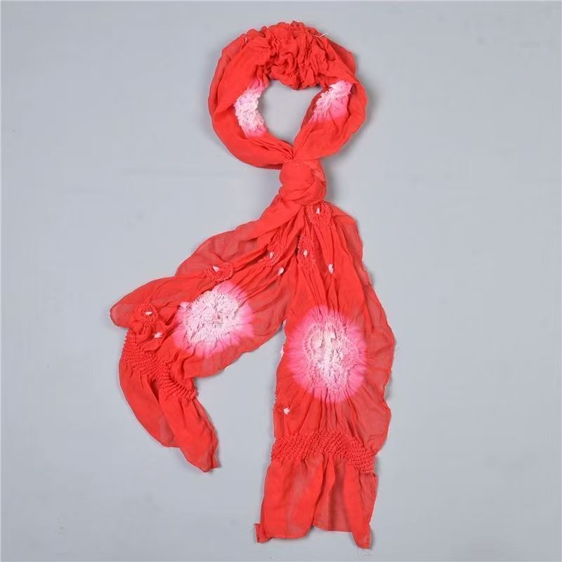 T547 boutique ladies three-dimensional flower scarf fashion pleated versatile silk scarf four seasons scarf accessories