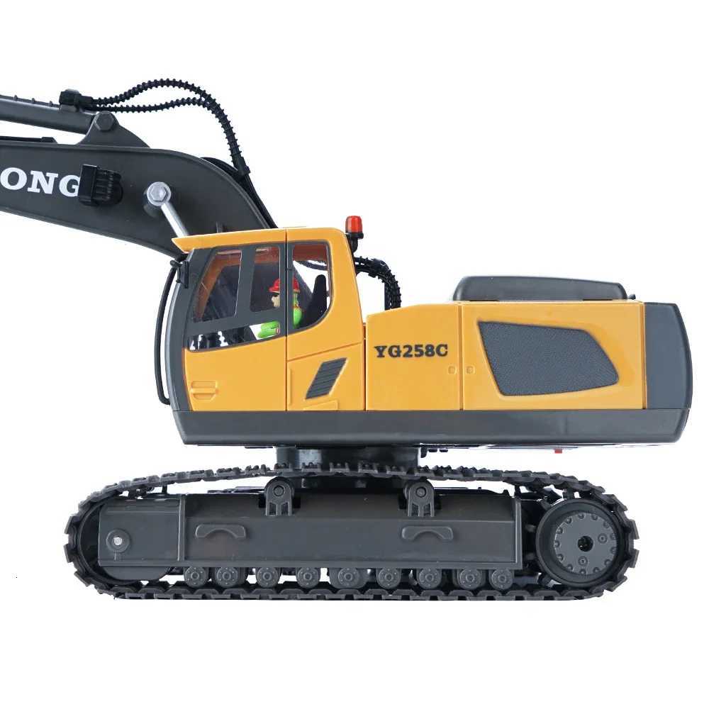 Rc Excavator 1/20 Cars Trucks Alloy with Light Remote Control Construction Vehicle Crawler Multifunctional Toy Car Boy Kids ToyW251125