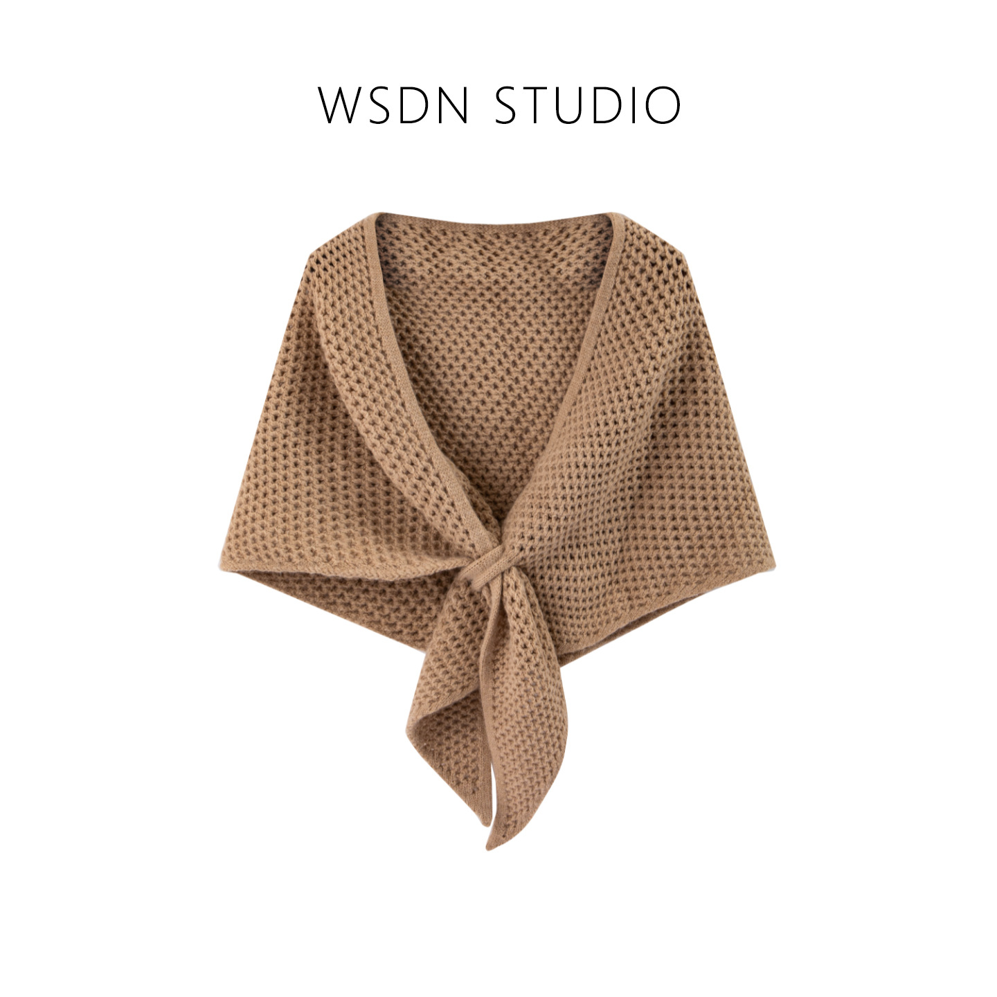 K510 Autumn and winter wool blended knitted hollow large triangle scarf shawl for women solid color all-match neck protection outer wear warm waistcoa