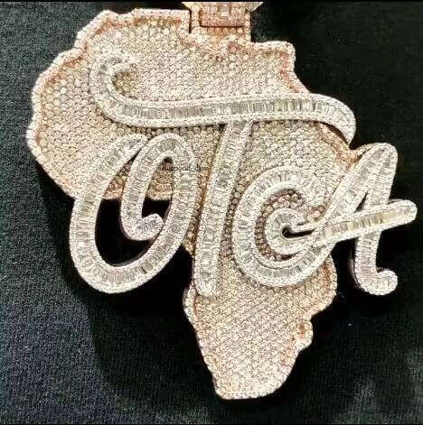 High-Quality sier Letter D Pendant Fashion Hip-Hop Style VVS Diatoeous Earth Men's Iced Out - view 5