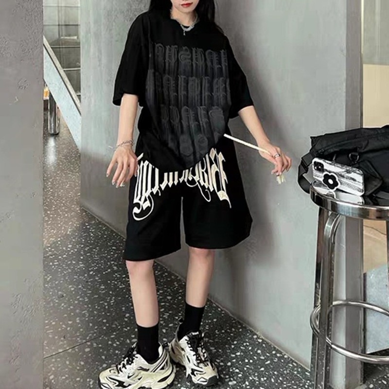 2025 American shorts men's summer high street five quarter pants trendy brand boxing basketball sports big