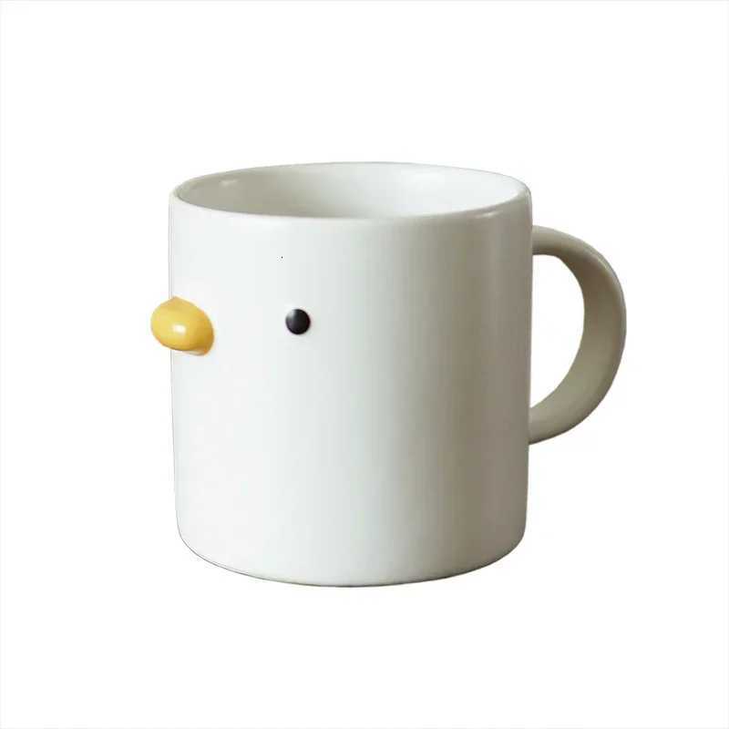 400ml Mug Ceramic Chick Coffee Mug Microwave Safe Ceramic Milk Mug Juice Handgrip Office Teacup Cup Kitchen Party Drinking Tools Y251125