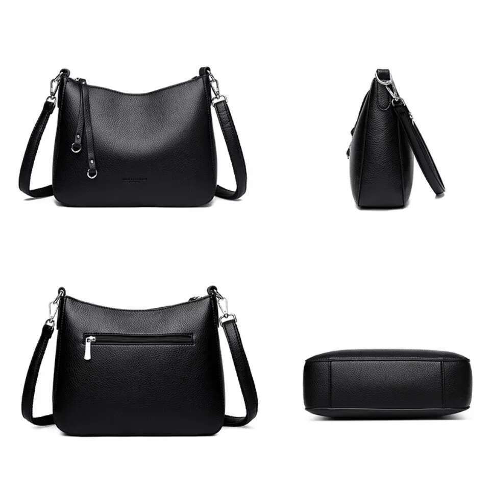 Genuine Brand Women's Soft Leather Shoulder Designer Crossbody Bags Ladies Casual Tote Bag Messenger Commuting Sac