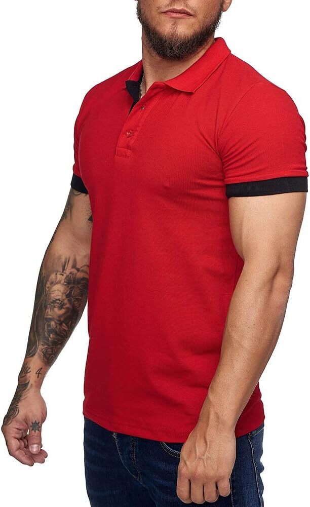 Mens Polo shirt Men's Short Sleeve Casual Slim Fit Polo Shirts Basic Designed Classic Cut Cotton tshirt Casual simple fashion
