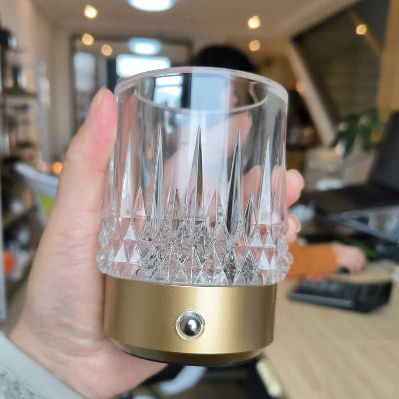 Rechargeable New luxury Bottle table lamp led home golden acrylic decorative bedroom touch control bedside living room deco lampM251125