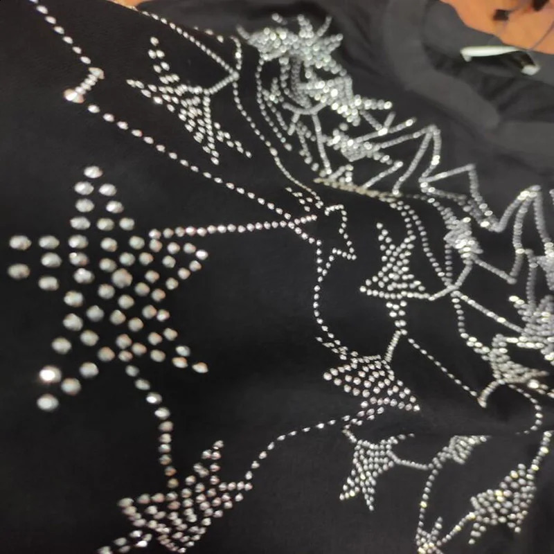 Rhinestone Mens T-shirt Camisetas O-neck Soft Boys Direct 161 250423