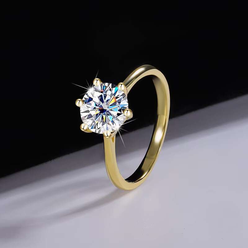 925 Silver Moissanite Ring Simple and Stylish Suitable for Valentines Day Mothers Day Wedding Party Jewelry Gift