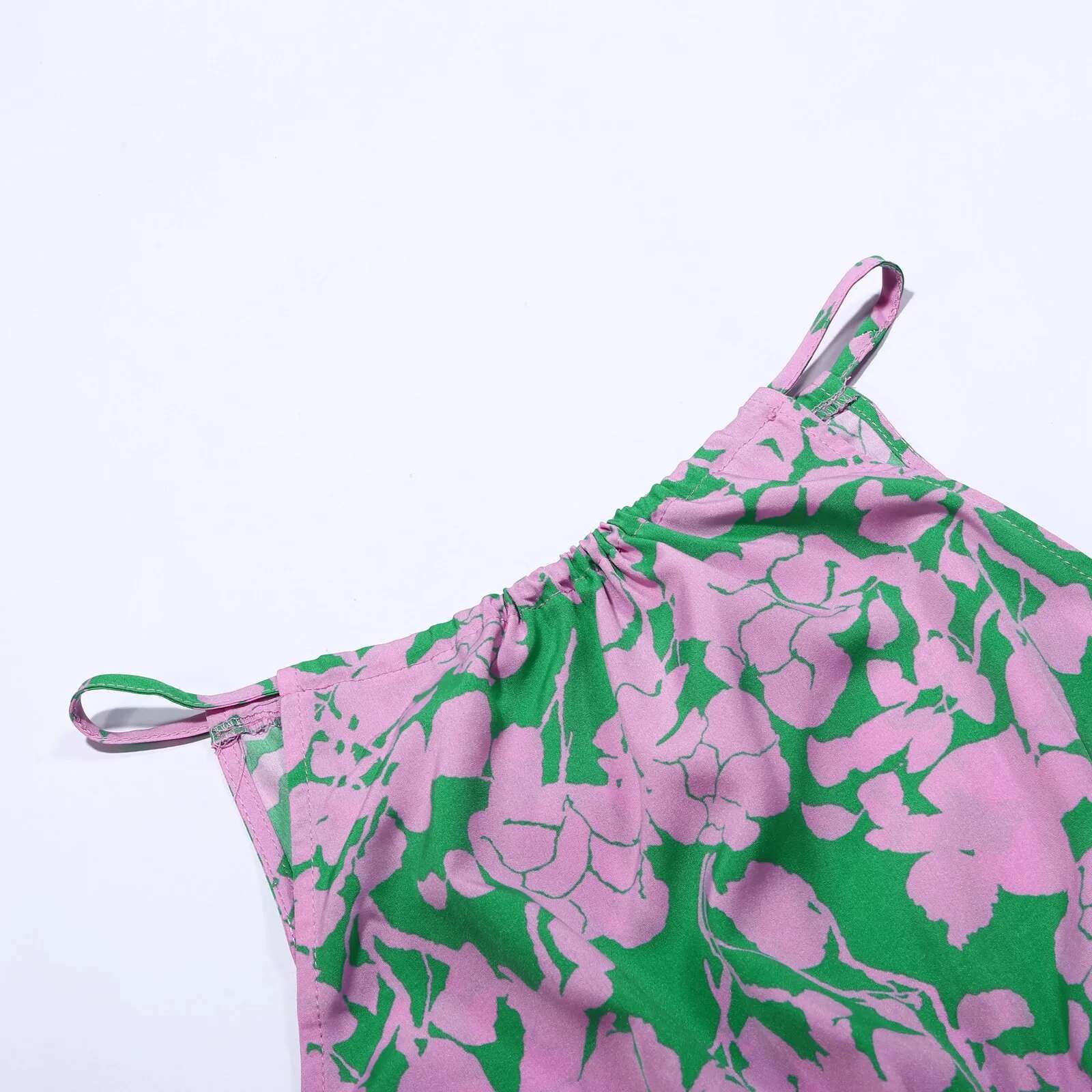 Dongdumaoyi Women S Summer Elegant Floral Printed Dresses Spaghetti Strap Mixi Beach Boho Dress Trendy Ladies Female Clothes Vestidos
