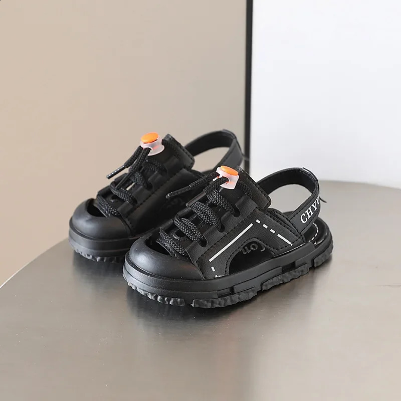 Size 22-31 Summer baby sandals with toe protection boys beach shoes childrens sports sandals soft soled childrens shoes sandals 1-6y 250424