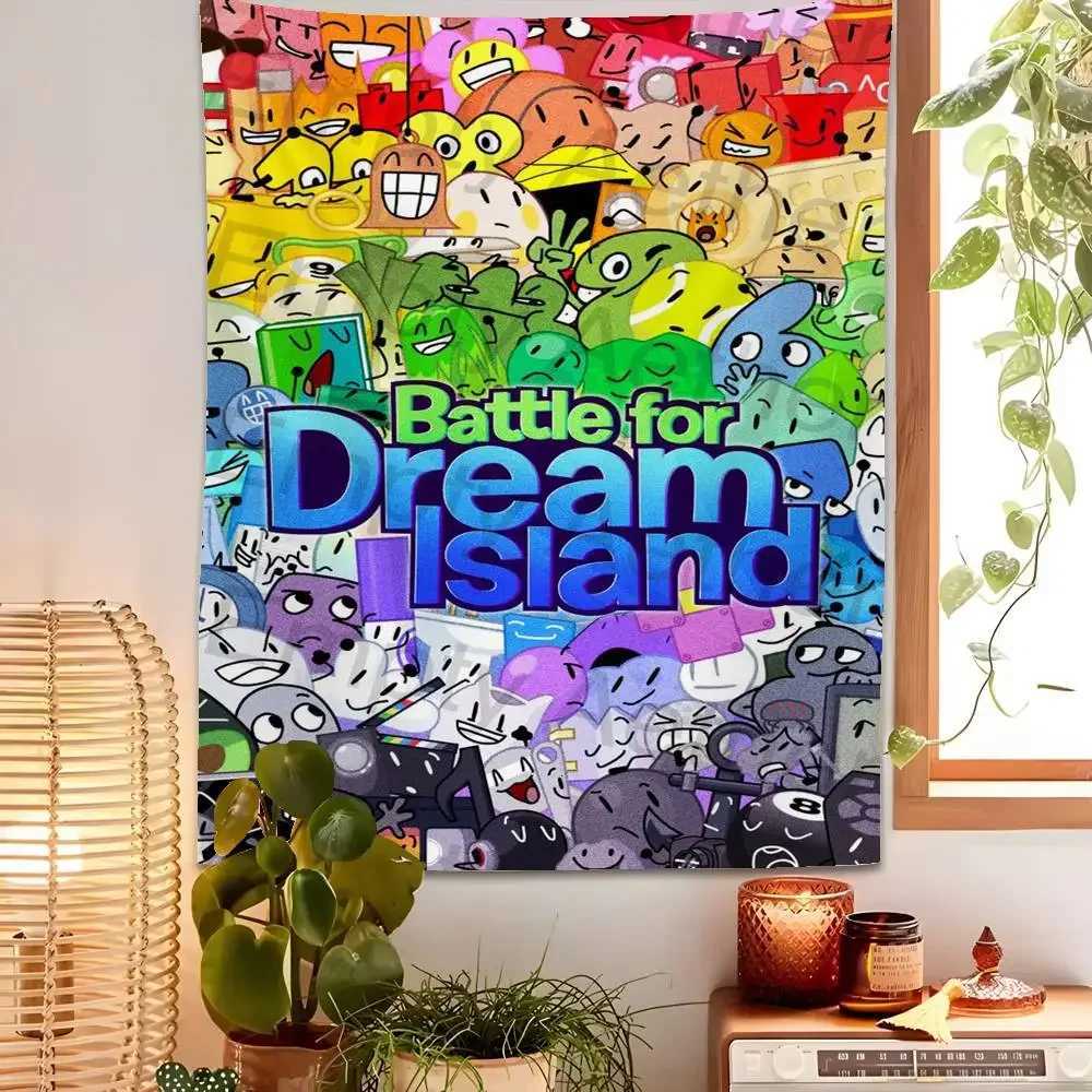 Bfdi B-Battle For Dream Island Tapestry Hanging Dormitory Room Bedspread Blanket Childrens Room Party Home Decoration GiftM251125