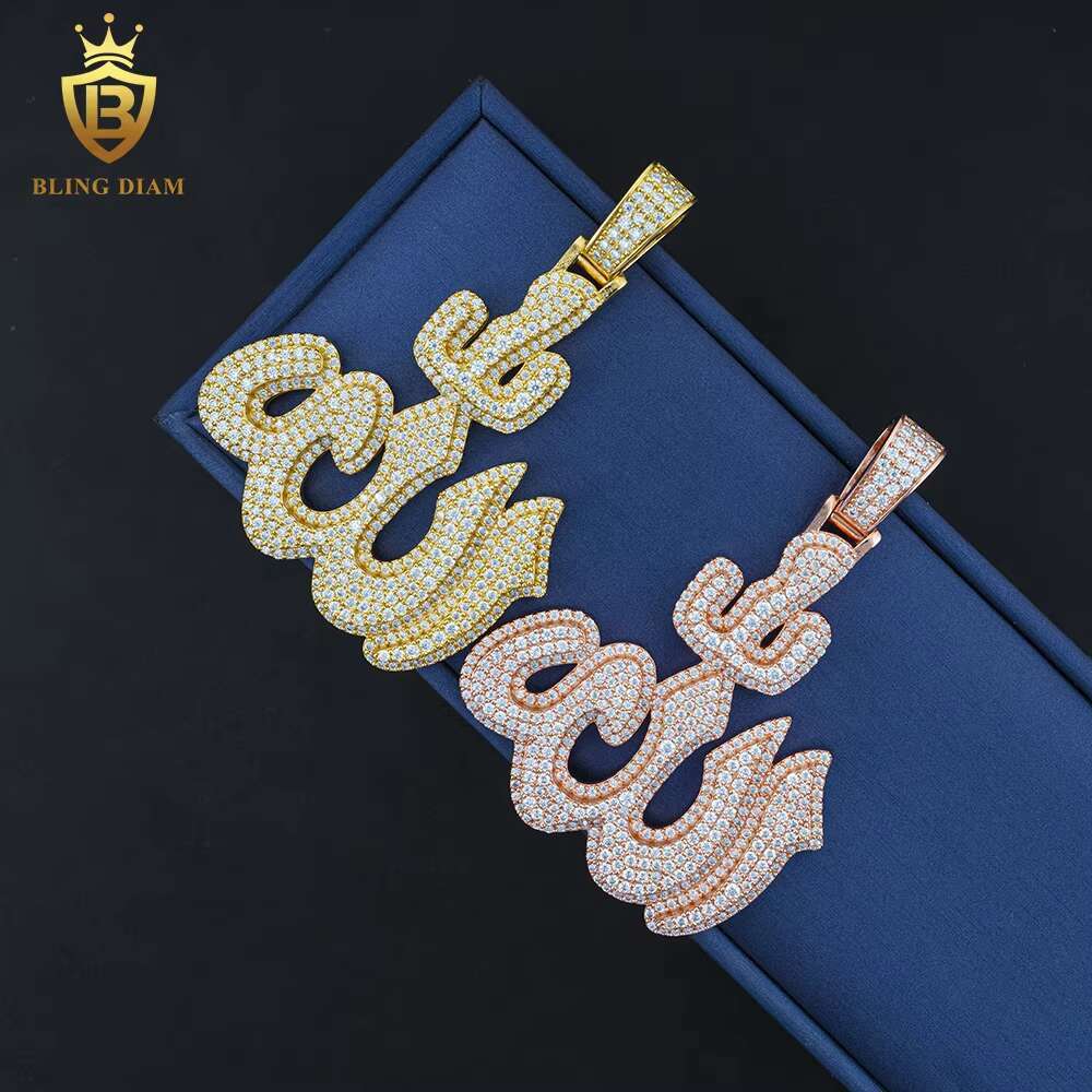 Pass Diamond Tester VVS Moissanite Pendant Symbol Charm Hip Hop Jewelry S925 Diamond Iced Out Pendant