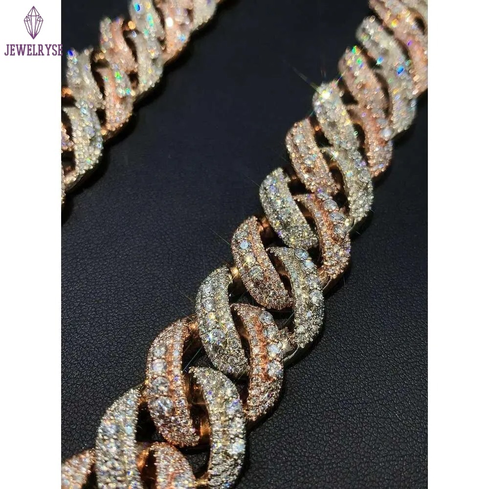 Jewelry Lab Dias for Men - Rose Gold Cuban Chains, 9k 10k Gold, Cool, Wholesale, Pendant