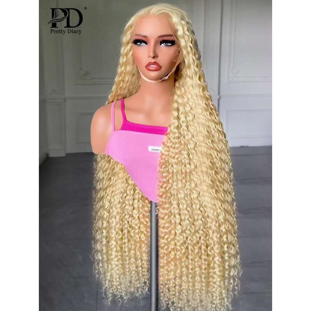 613 Loose Deep Wave Honey Blonde Human Hair 13X4 HD Front Curly 13X6 Lace Frontal Wigs Color Preplucked Women Wig