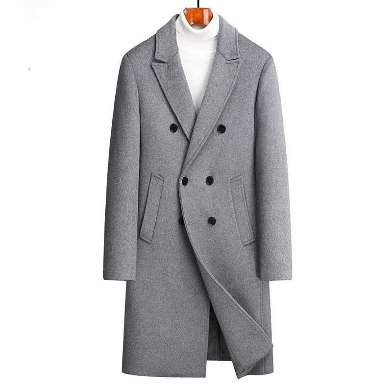 Men Double Breasted Formal Wear Woolen Coats Business Casual Cashmere Trench Coats Man Warm Long Jackets High Quality OvercoatsT251125