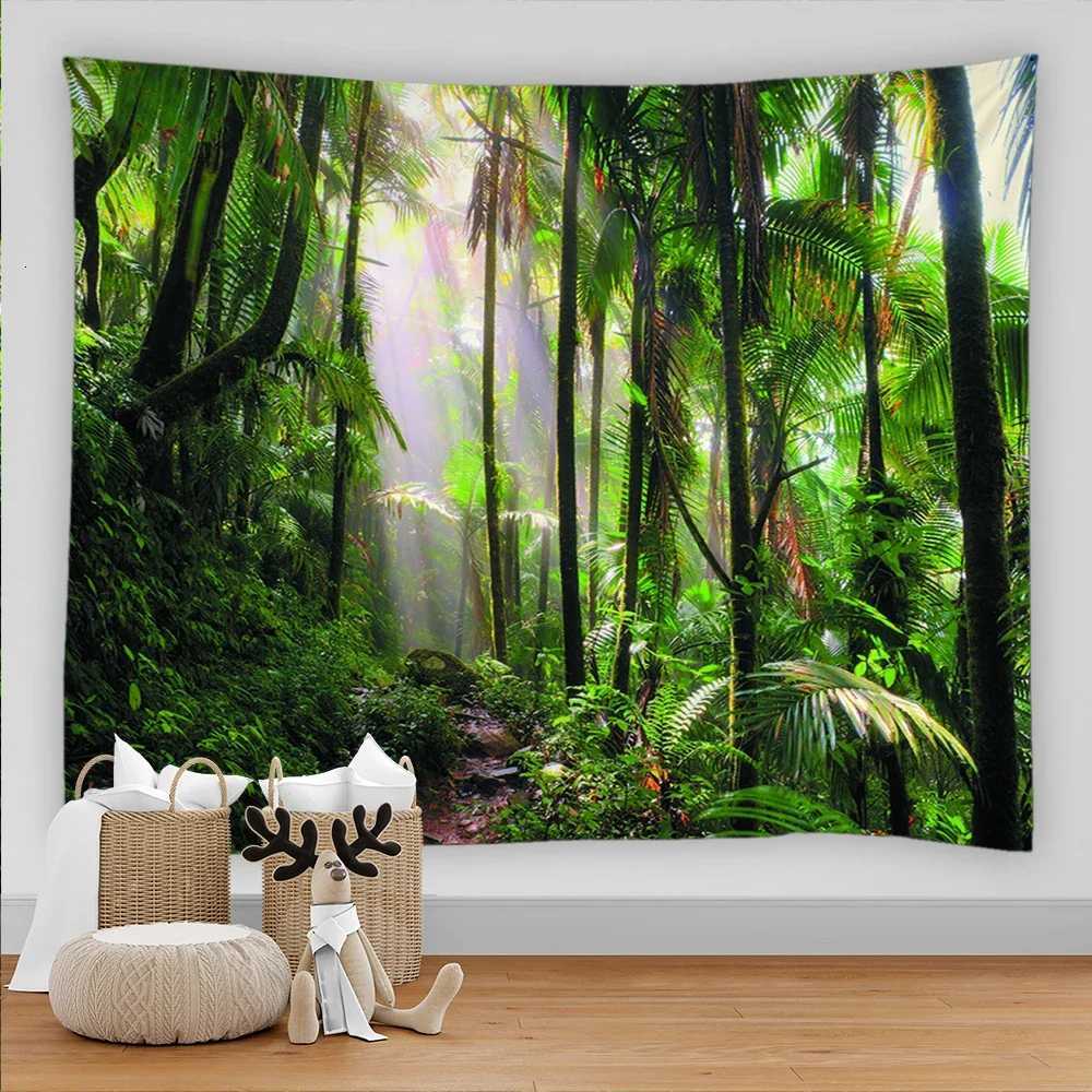 Beautiful Natural Forest Printed Large Wall Tapestry landscape Wall Hanging Bohemian Wall Cloth Tapestries Mandala Art DecorM251125