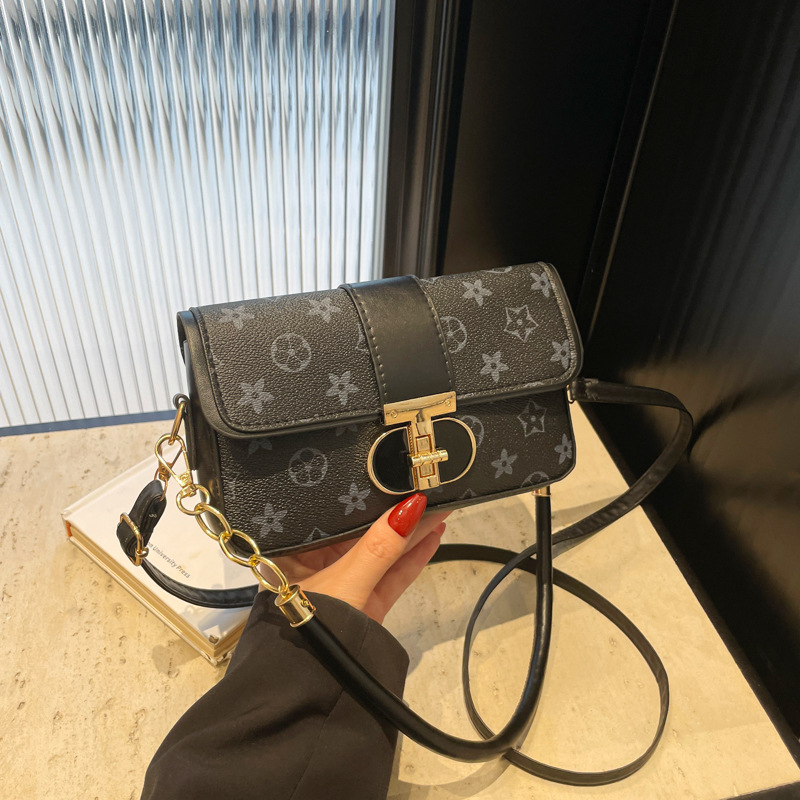 High quality new minimalist design women versatile square bag trendy fashion printed commuting shoulder bag crossbody bag