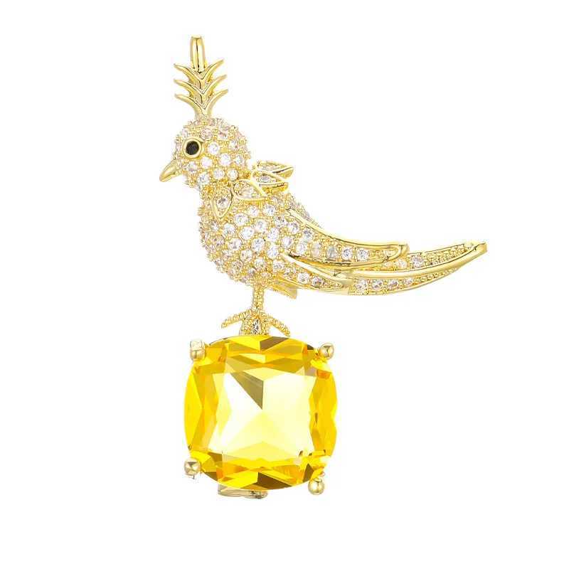 fashion crystal stone bird brooch womens mens coat accessories pins J251125