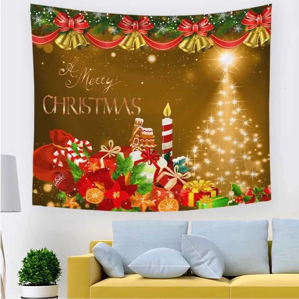 Christmas Tapestry Festive Decor Home Living Room Bedroom Background Garden Posters for Outside Large Wall Hanging Beach TowelM251125