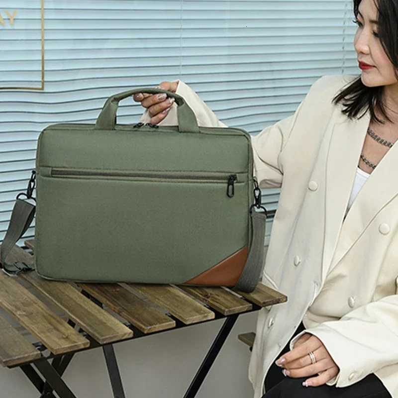 Lightweight Laptop Bag Portable Women Business Shoulder Messenger Bag 14Inch Handbag Waterproof Storage Bags Men BriefcasesT251125