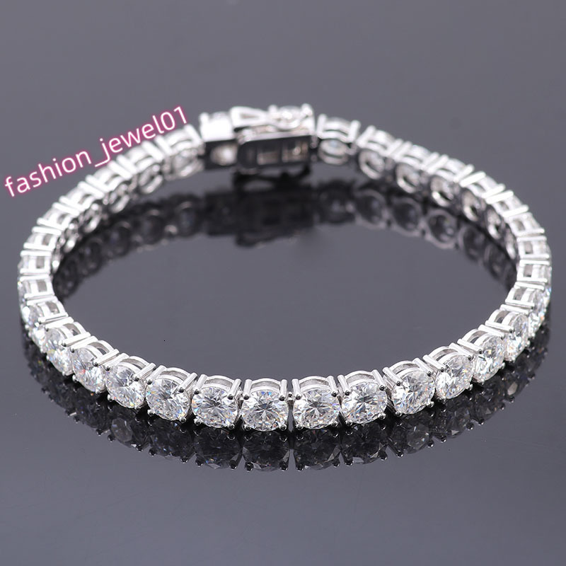 Hot Sale 10K 14K 18K Gold Tennis Chain 5mm 6-9 Inches Iced Out Tennis Bracelet Moissanite Diamond Hiphop Tennis Chain