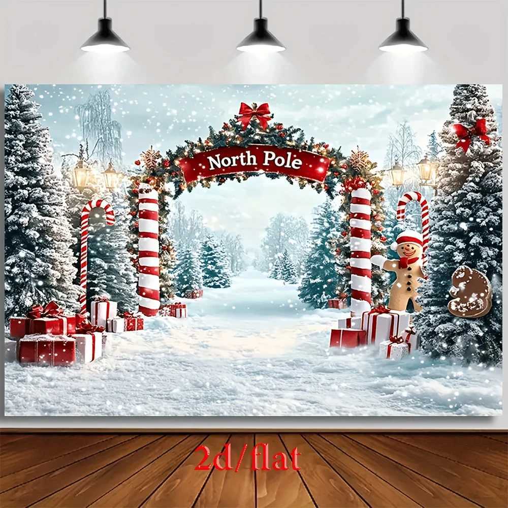 VIKAMA Christmas Banner Party Decorations Winter Scene Holiday Background Suitable for Birthdays Festivals and CelebrationsM251125